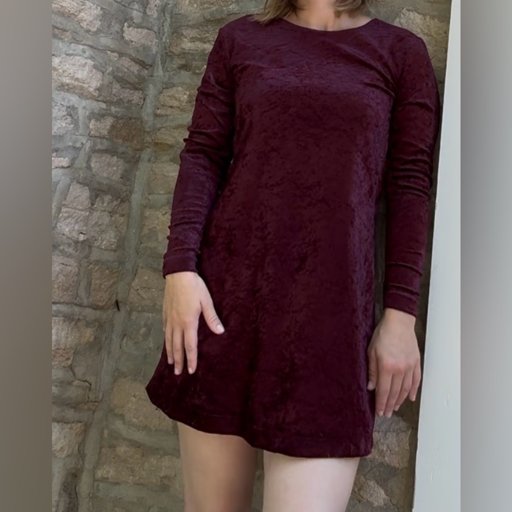Velvet Long Sleeved Dress - Picture 6 of 7